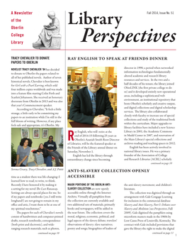 Fall Edition of Its Library Perspectives