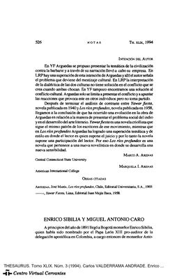 Enrico Sibilia Y Miguel Antonio Caro