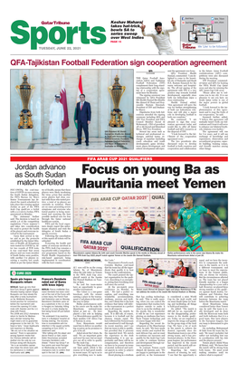 Focus on Young Ba As Mauritania Meet Yemen