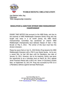 World Boxing Organization