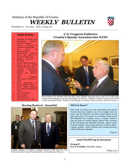 WEEKLY BULLETIN December 10 - 16, 2005 [Vol