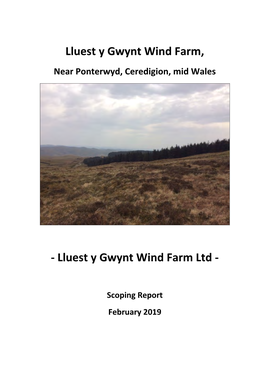 Mynydd Lluest Y Graig Wind Farm