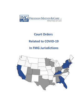 Court Orders Related to COVID-19 in FMG Jurisdictions