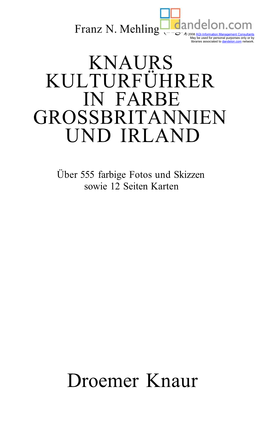 Knaurs Kulturführer in Farbe Grossbritannien Und Irland