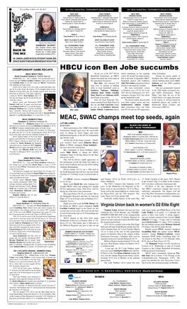 HBCU Icon Ben Jobe Succumbs