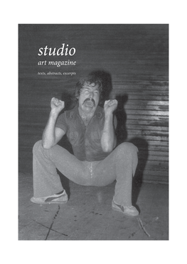 Studio Art Magazine Texts, Abstracts, Excerpts Front and Back Covers: Avi Dayan, Jocko Arkin, 1975 � ���������������������������������������������������