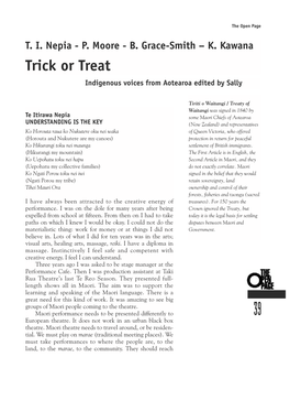 Trick Or Treat Indigenous Voices from Aotearoa Edited by Sally