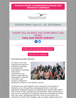 FOCUS E-News: June 12 - 24, 2018 Edition