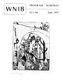 WNIB Program Schedule June 1971