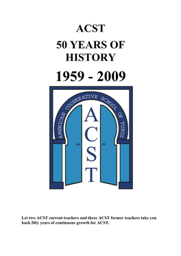 Acst 50 Years of History