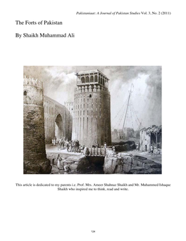 The Forts of Pakistan by Shaikh Muhammad