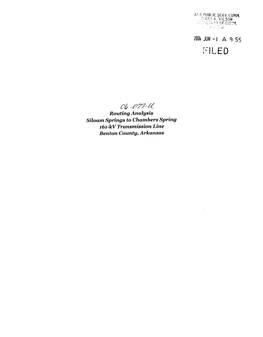 L7b -07744 Routing Analysis Siloam Springs to Chambers Spring 161-Kv Transmission Line Benton County, Arkansas an Employee-Owned Company