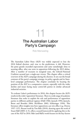 The Australian Labor Party's Campaign