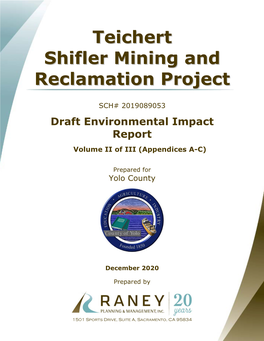 Teichert Shifler Mining and Reclamation Project
