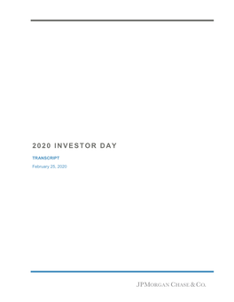 2020 Investor Day Transcript