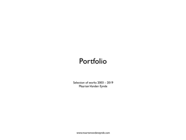 Portfolio M. Vanden Eynde 2019-New