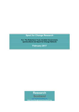 Sport for Change Full Report