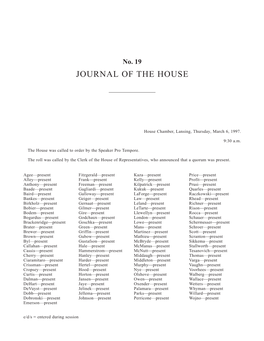 Journal of the House