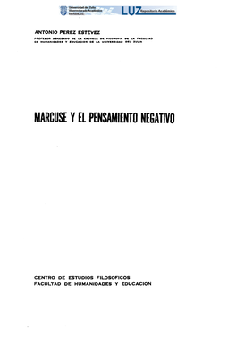 Marcuse Y El Pensamiento Negativo