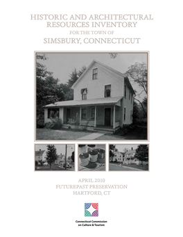 Historic and Architectural Resources Inventory for the Town of Simsbury, Connecticut