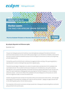 Election Watch: the Race for African Union Top Posts – ECDPM