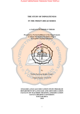 The Study of Impoliteness in the Prison Break Series