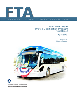 New York State Unified Certification Program Final Report April 2013