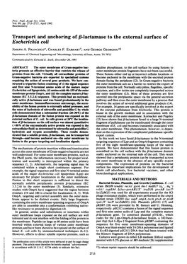 Escherichia Coli JOSEPH A