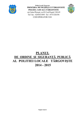 Plan Ordine Publica 2014-2015 HCL