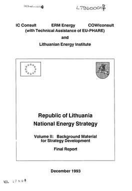 Republic of Lithuania National Energy Strategy