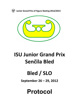 ISU Junior Grand Prix 2012 Bled, Slovenia