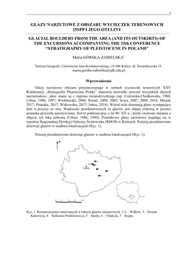 Głazy Narzutowe Z Obszaru Wycieczek Terenowych 25Spp I Jego Otuliny