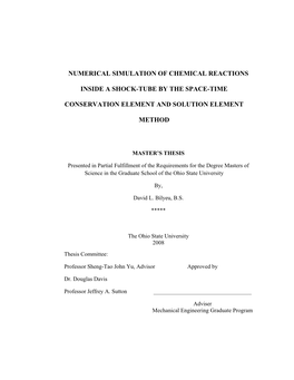 Numerical Simulation of Chemical Reactions Inside a Shock-Tube by the Space-Time Conservation Element and Solution Element Metho