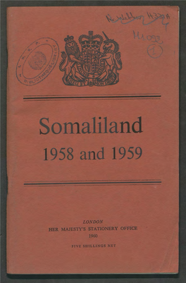 Somaliland 1958 and 1959