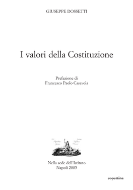 I Valori Della Costituzione