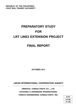 Preparatory Study for Lrt Line2 Extension Project