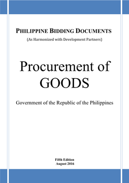 Procurement of GOODS