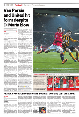 Van Persie and United Hit Form Despite Di María Blow