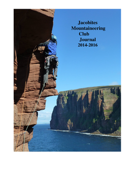 Jacobites Mountaineering Club Journal 2014-2016