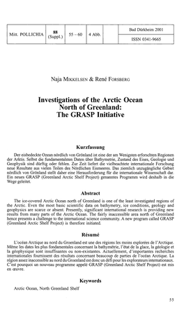 Investigations of the Arctic Ocean North of Greenland: the GRASP Initiative