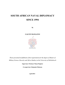 South African Naval Diplomacy Since 1994