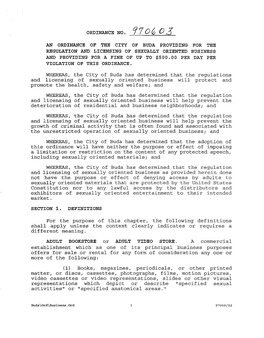 ORDINANCE NO. 97O(;;03 an ORDINANCE of the CITY OF