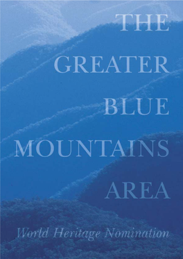 Greater Blue Mountains World Heritage Nomination