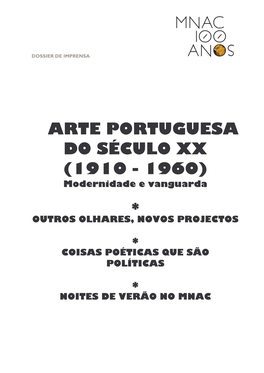 (Dossier De Imprensa Exposicoes Arte Portuguesa Seculo XX 1910