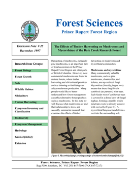 Forest Sciences Prince Rupert Forest Region