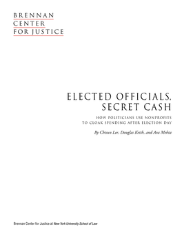 Elected Officials, Secret Cash