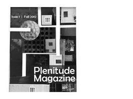 Preview Plenitude Magazine, Issue 1 (Fall 2012)