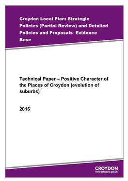 Place Specific Policies Technical Paper