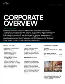 CORPORATE OVERVIEW Redefining Our Success