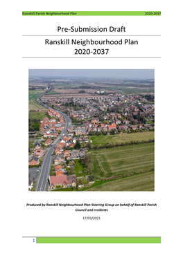 Pre-Submission Draft Ranskill Neighbourhood Plan 2020-2037